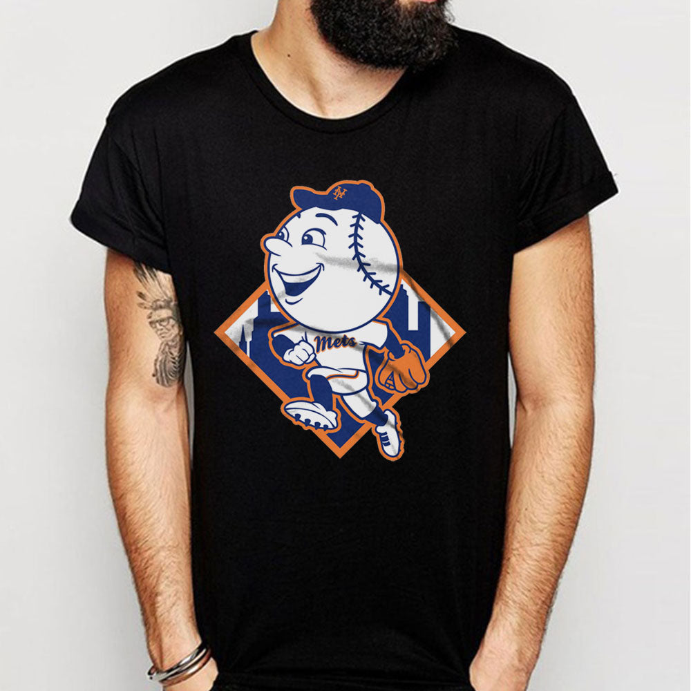 Mr. Met Gives Mets Fans The Finger Men'S T Shirt – BlacksWhite