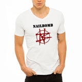 Nailbomb New Black Thrash Metal Max Cavalera Soulfy Men'S V Neck