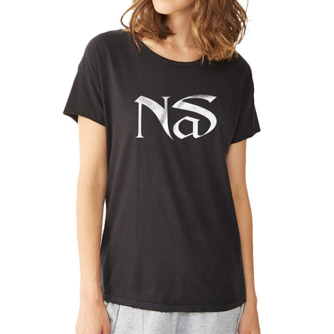 Nas White Logo Women'S T Shirt