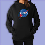 Nasa Pizza Logo Space Women'S Hoodie