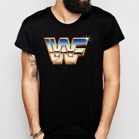 New Wwf Vintage Logo Men'S T Shirt