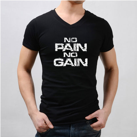 No Pain No Gain Muscle Men Athletic Bodybuilding Men'S V Neck