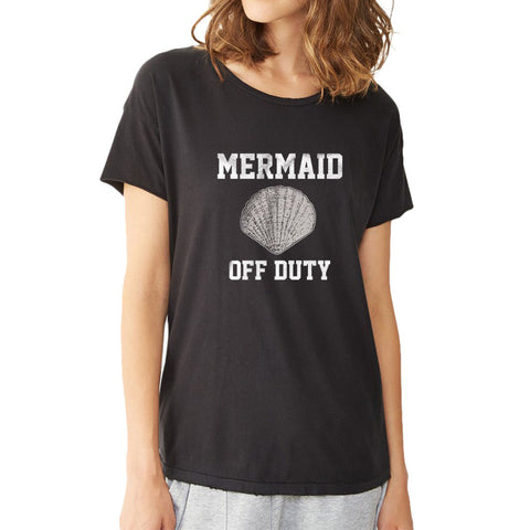 Off Duty Mermaid Gym Sport Runner Yoga Funny Thanksgiving Christmas Funny Quotes Women'S T Shirt