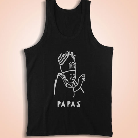 Papas Potatoes Food Fun Design Illustration Funny Men'S Tank Top