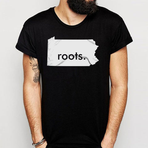 Pennsylvania Pa Roots State Map Profile T Shirt Men'S T Shirt