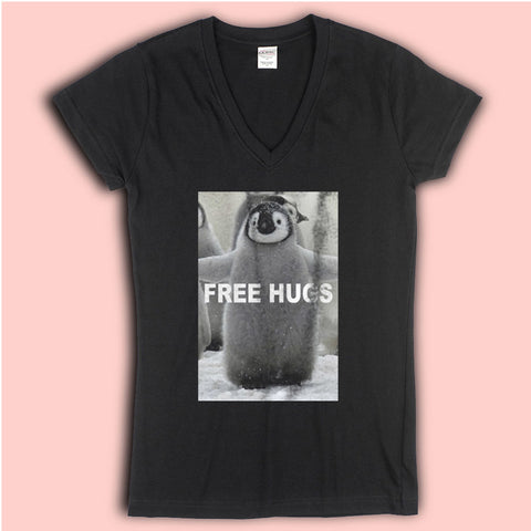 Pinguin Free Hugs Women'S V Neck