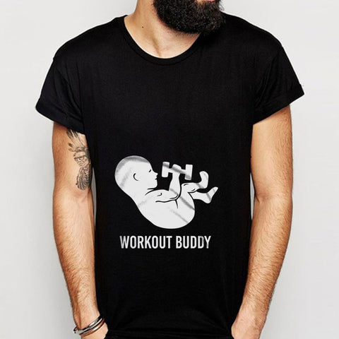 Pregnancy Workout Buddy Pregnancy Announcement Cute Pregnant Men'S T Shirt