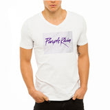 Prince Purple Rain Lettering Purple Typography Men'S V Neck