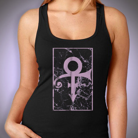 Prince Purple Rain Rip Symbol Marble Background Women'S Tank Top
