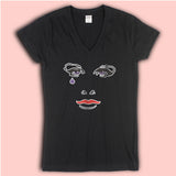 Prince When Doves Cry Crying Face Women'S V Neck