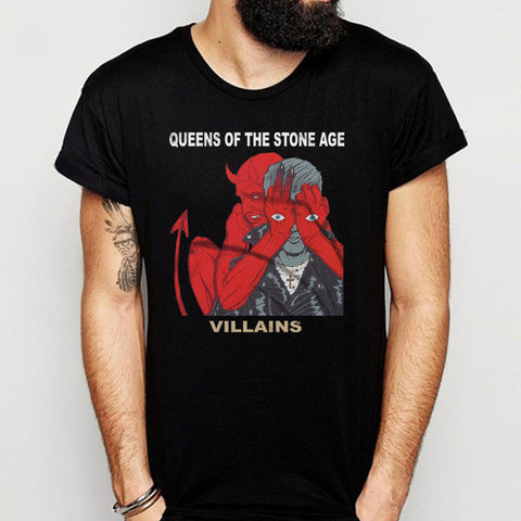 Queens Of The Stone Age Villains Rock Band Logo Men'S T Shirt