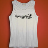 Quote When You Wish Upon A Star Lettering Surface Men'S Tank Top