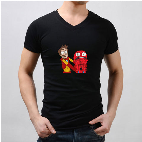 Rick And Morty   Stark And Spidey Men'S V Neck