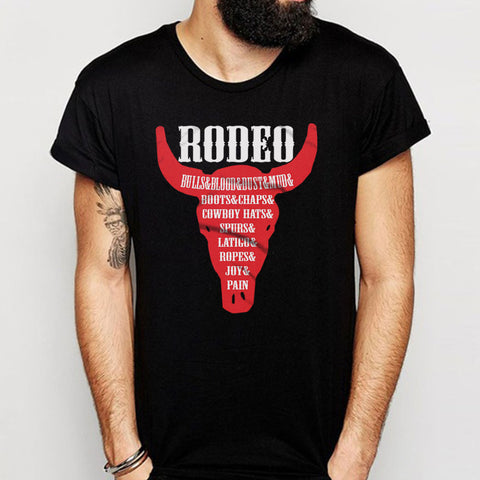 Rodeo Bulls Skull Country Men'S T Shirt
