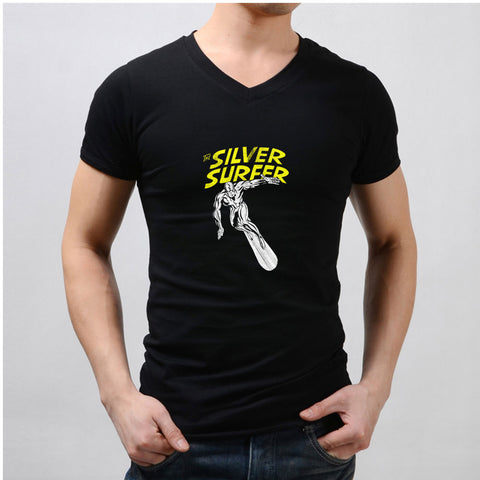 Silvery Surfer   Marvel Men'S V Neck
