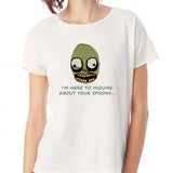 Salad Fingers Spoons I'M Here To Enquire Women'S T Shirt