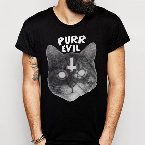 Satanic Cat Tee   Purr Evil Men'S T Shirt