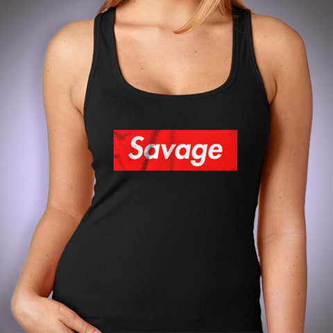 Savage Box Logo Hoodie Women'S Tank Top