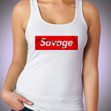 Savage Box Logo Hoodie Women'S Tank Top
