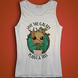 Save The Galaxy Plant A Tree Guardians Of The Galaxy Baby Groot Funny Superhero Men'S Tank Top
