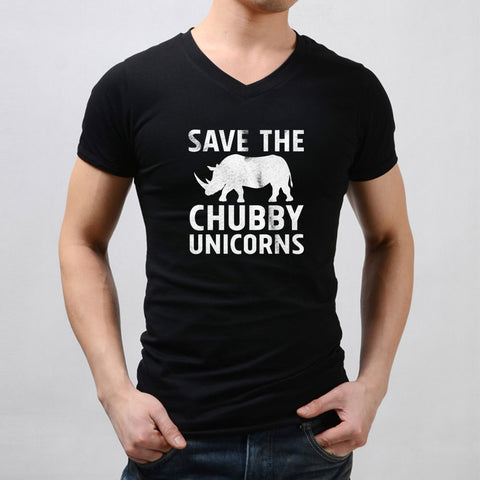 Save The Chubby Unicorns Men'S V Neck