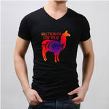 Save The Drama For Your Llama Men'S V Neck
