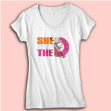 She Wants The D Dunkin Donuts Women'S V Neck