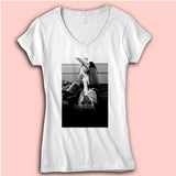 Smoking Girl Cigarette Weed Sexy Women'S V Neck