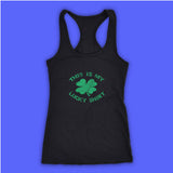 St Pattys Day This Is My Lucky St Patricks Funny Hustle Beer Women'S Tank Top Racerback
