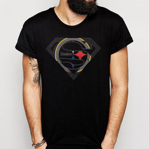 Steelers Inspired Superman Logo Men'S T Shirt
