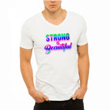Strong Is Beautifull Logo Men'S V Neck