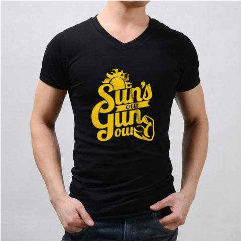 Suns Out Guns Out Funny Men'S V Neck