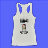 Unicorn Weightlifting Installing Musdcles 73 Percent Women's Tank Top Racerback