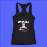 Unicorn Weightlifting Installing Musdcles Women's Tank Top Racerback