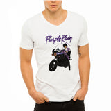 Prince Purple Rain Drives Motorycycle Men's V neck