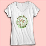 Take Me To The Mountains Outdoors Hiking Camping Forest Nature Logo Women'S V Neck