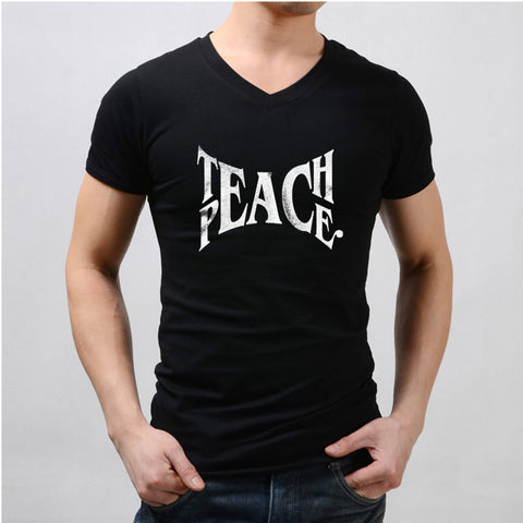 Teach Peace Activist Men'S V Neck