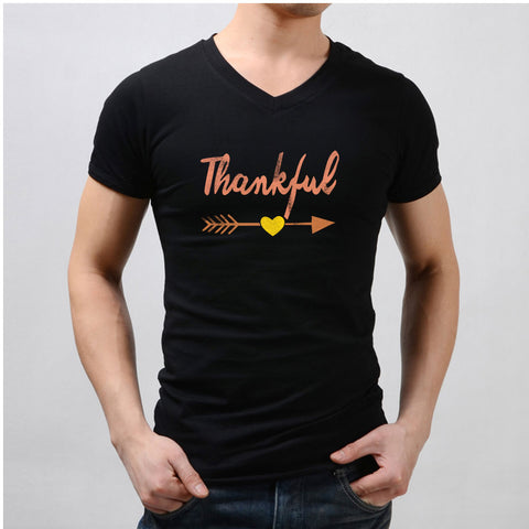 Thankful Thanksgiving With Arrow And Love Men'S V Neck