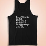 The Direwolves Grey Wind Lady Nymeria Summer Shaggy Dog Ghost Men'S Tank Top