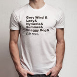 The Direwolves Grey Wind Lady Nymeria Summer Shaggy Dog Ghost Men'S T Shirt