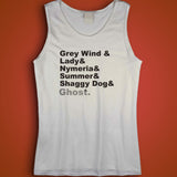 The Direwolves Grey Wind Lady Nymeria Summer Shaggy Dog Ghost Men'S Tank Top