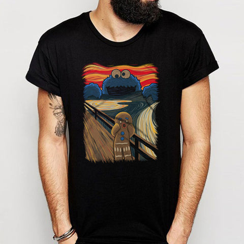 The Scream Funny Cookie Monster Men'S T Shirt