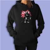 The Witcher Sumi E Witcher Geralt Wild Hunt Video Game Women'S Hoodie