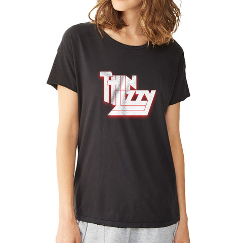 Thin Lizzy Rock Band Classic Logo Women'S T Shirt