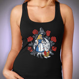 Time For Wonderland Alice White Rabbit Cheshire Cat Queen Of Hearts Through The Looking Glass Disney Cartoon Geek Women'S Tank Top