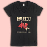 Tom Petty And The Heartbreakers 40Th Anniversary Tour Women'S V Neck