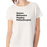 Tony Stark Genius Billionaire Playboy Philanthropist Iron Man Avengers Women'S T Shirt