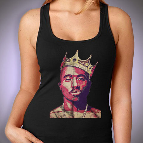 Tupac 2Pac King Of Hip Hop Crown Women'S Tank Top