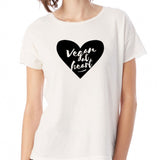 Vegan At Heart Animal Rights Plant Based Love Women'S T Shirt