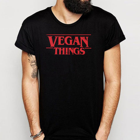 Vegan Things Inspired Stranger Things Logo Men'S T Shirt